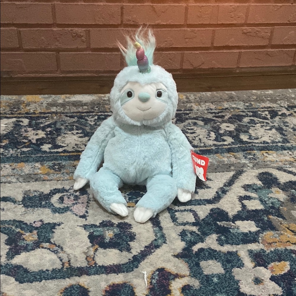 Gund Blue Stuffed Animal Plush Bunny with Soft Fur and Friendly Face